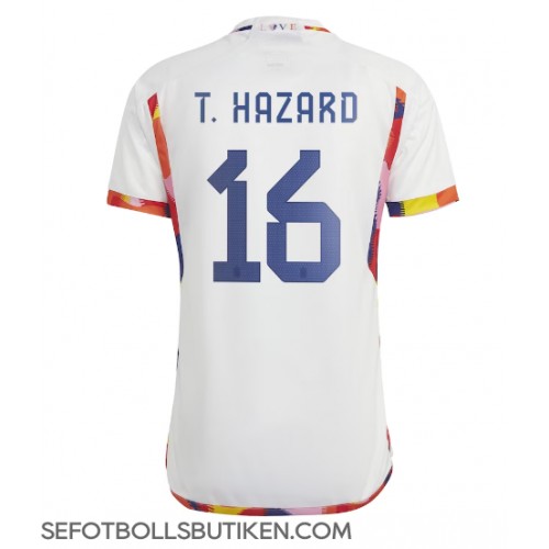 Belgien Thorgan Hazard #16 Replika Borta matchkläder VM 2022 Korta ärmar